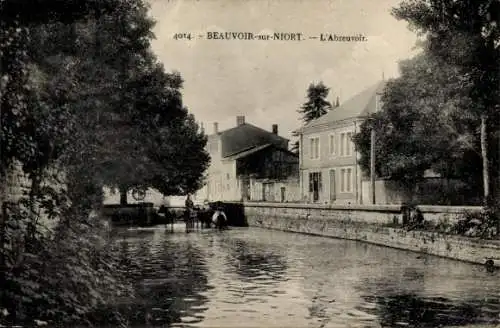 Ak Beauvoir sur Niort Deux Sèvres, L'Abreuvoir