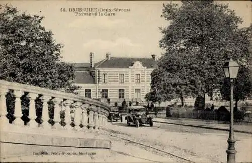 Ak Bressuire Deux Sèvres, Landschaft am Bahnhof