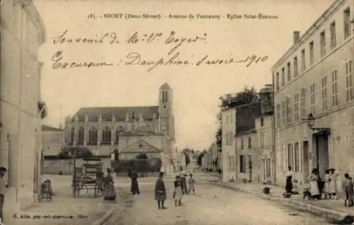 Ak Niort Deux Sèvres, Avenue de Fontenoy, Eglise Sainte Etienne