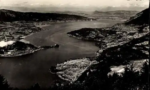 Ak Annecy Haute Savoie, Panorama, petit et Grand Lac