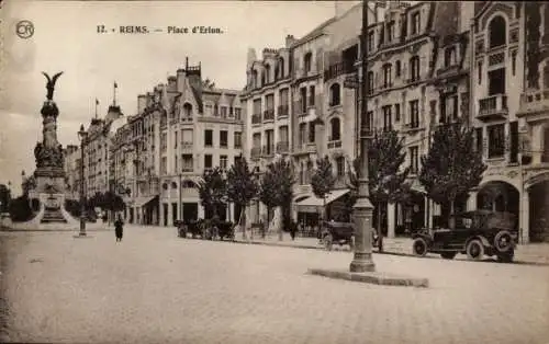 Ak Reims-Marne, Place d’Erlon