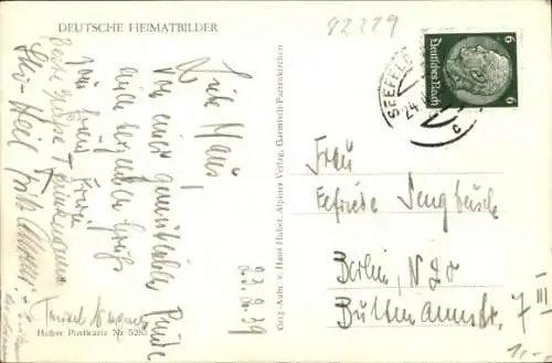 Ak Seefeld in Tirol, am Übungshügel, Hohe Munde