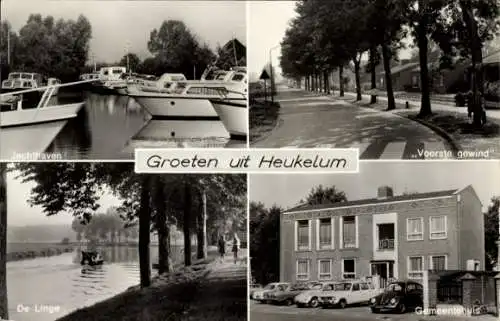 Ak Heukelum Lingewaal Gelderland, Marina, Voorste gewind, Rathaus