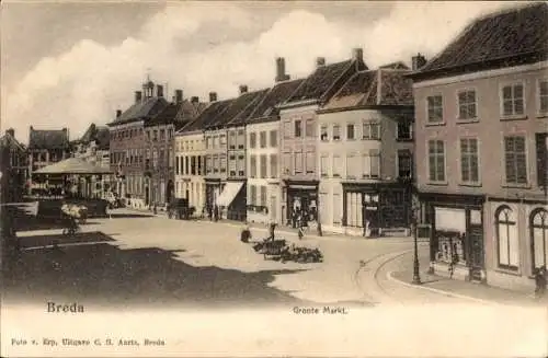 Ak Breda Nordbrabant Niederlande, Groote Markt