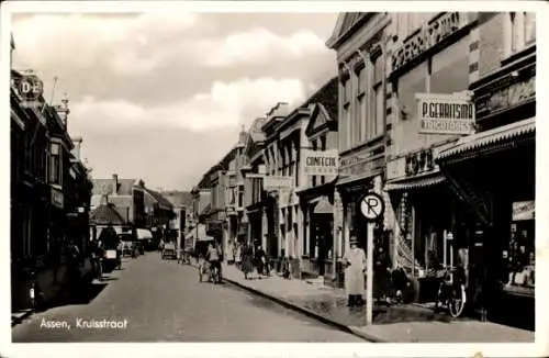 Ak Assen Drenthe Niederlande, Kruisstraat