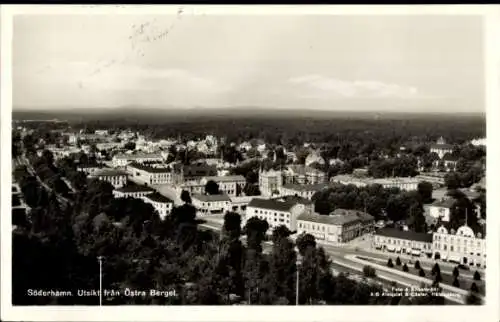 Ak Söderhamn Schweden, Utsikt frän Östra Bergel