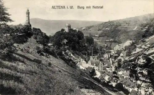 Ak Altena im Märkischen Kreis, Burg mit Nettetal