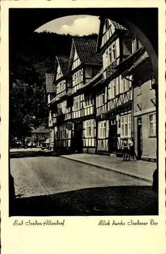 Ak Bad Sooden-Allendorf in Hessen, Blick durchs Soodener Tor