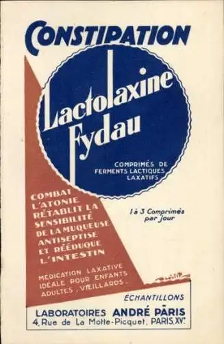 Ak Paris XV, Lactolaxine Fydau, Laboratoires Biologiques Andre Paris