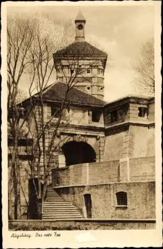 Ak Augsburg in Schwaben, Das rote Tor