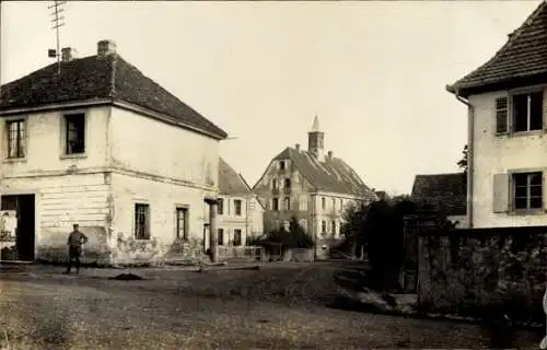 Foto Ak Heimsbrunn Elsass Haut Rhin, Blick in den Ort