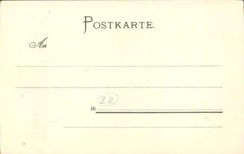 Präge Wappen Passepartout Litho  Rottweil am Neckar, Teilansicht