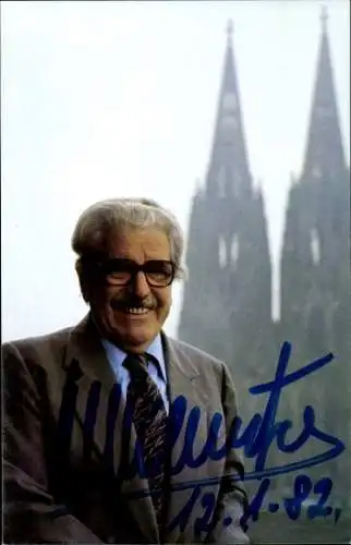 Ak Schauspieler Willy Millowitsch, Portrait, Autogramm