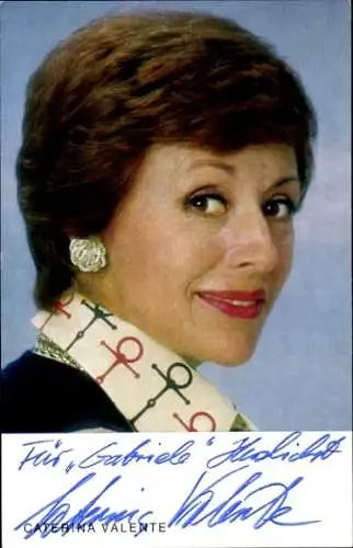 Ak Schauspielerin Sängerin Caterina Valente, Portrait, Autogramm