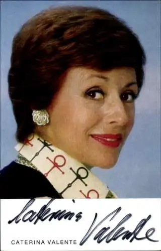 Ak Schauspielerin Sängerin Caterina Valente, Portrait, Autogramm