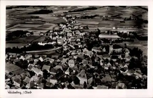 Ak Weidenberg in Oberfranken, Fliegeraufnahme