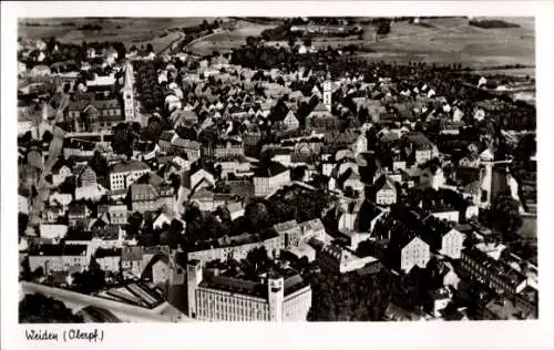 Ak Weiden in der Oberpfalz, Fliegeraufnahme