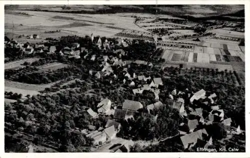 Ak Effringen Wildberg im Schwarzwald Württemberg, Fliegeraufnahme