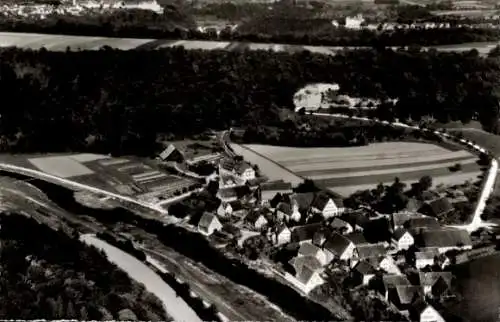 Ak Mistlau Kirchberg an der Jagst, Fliegeraufnahme