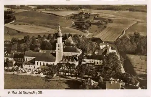 Ak Neumarkt Sankt Veit an der Rott Oberbayern, Fliegeraufnahme