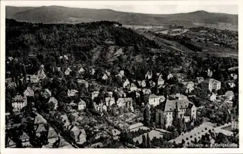 Ak Bensheim an der Bergstraße Hessen, Fliegeraufnahme