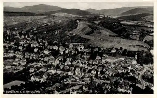 Ak Bensheim an der Bergstraße Hessen, Fliegeraufnahme