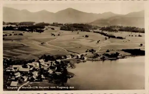 Ak Murnau am Staffelsee, Fliegeraufnahme, Riegsee