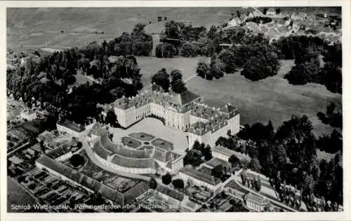 Ak Pommersfelden, Fliegeraufnahme vom Schloss Weißenstein