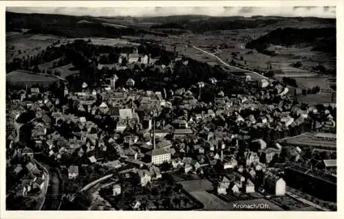 Ak Kronach in Oberfranken, Fliegeraufnahme