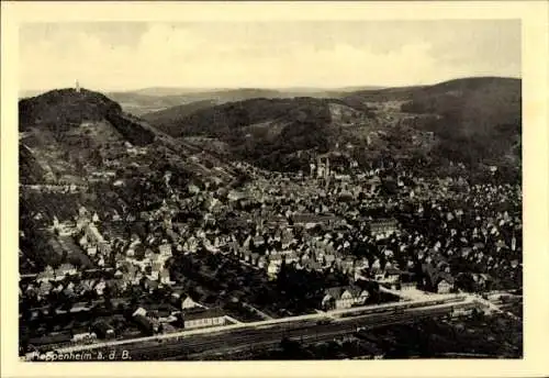 Ak Heppenheim an der Bergstraße, Fliegeraufnahme