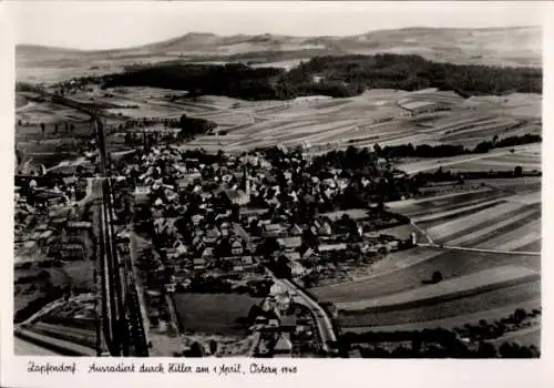 Ak Zapfendorf in Oberfranken, Fliegeraufnahme