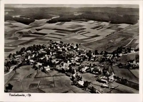 Ak Martinlamitz Schwarzenbach an der Saale Oberfranken, Fliegeraufnahme