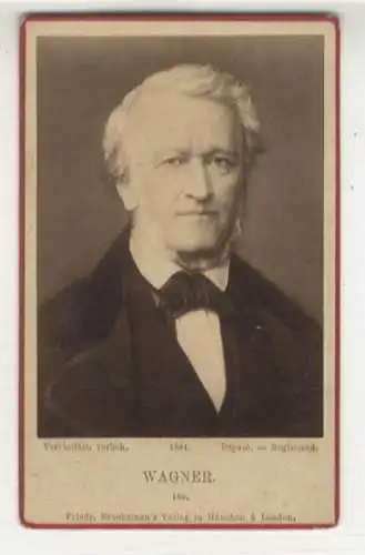 CdV Portrait Richard Wagner (1813-1883), deutscher Komponist, Schriftsteller und Dirigent