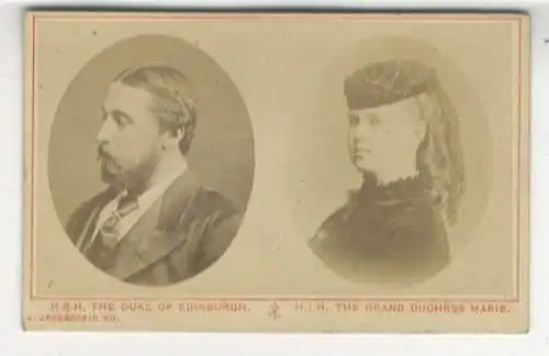 CdV Großherzogin Maria Alexandrownav. Russland u. Ehemann Alfred, Herzog v. Edinburgh