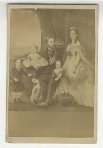 CdV Alexandra, geb. v. Dänemark, mit König Edward VII. von England u. Irland mit ihren Kindern