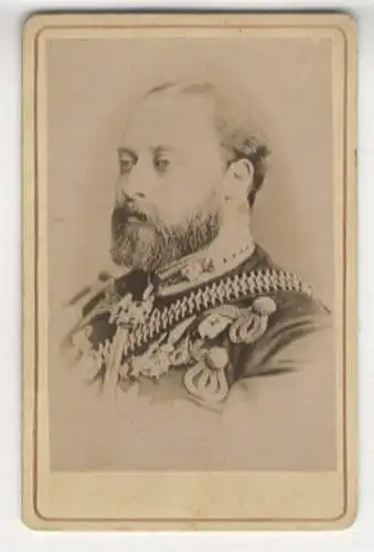 CdV Portrait Edward VII. Prince of Wales, König v. England, Kaiser v. Indien