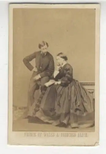 CdV  Prinzessin Alice und Prinz Edward VII. von Großbritannien