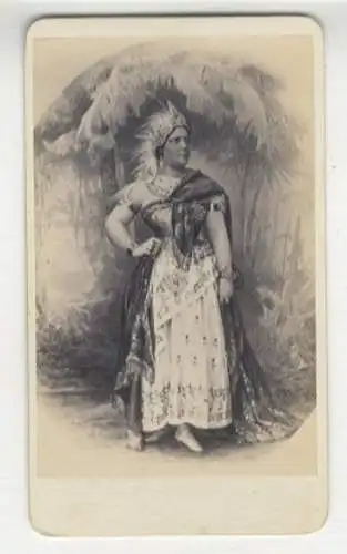 CdV Opernszene v. Meyerbeer "Die Afrikanerin", Rolle der "Sélika" (Sklavin), Uraufführung 28.4.1865