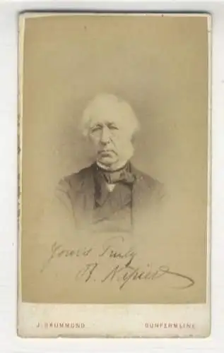 CdV Portrait Sir Robert Napier, schottischer Schiffsbauer, signiert