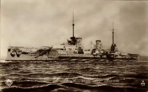 Ak Deutsches Kriegsschiff, SMS von der Tann, Kaiserliche Marine