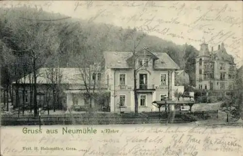 Ak Neumühle an der Elster Greiz in Thüringen, Villa Waldesruh