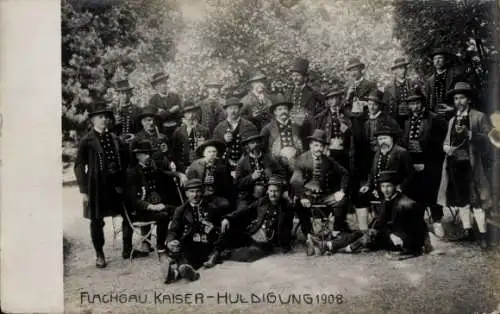 Foto Ak Flachgau Salzburg in Österreich, Kaiser Huldigung 1908