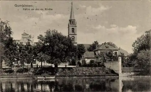 Ak Gussew Gumbinnen Ostpreußen, Evangelische Kirche