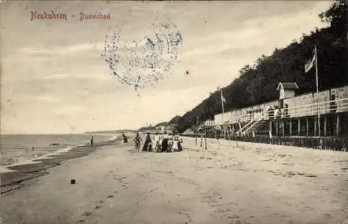 Ak Pionerski Neukuhren Ostpreußen, Strand, Damenbad