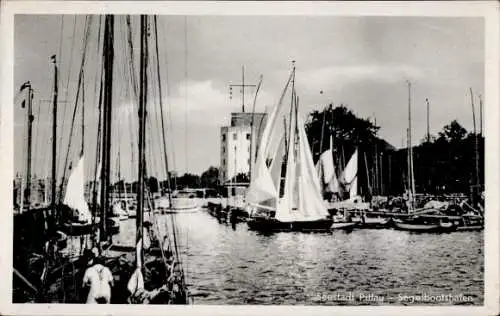 Ak Baltijsk Pillau Ostpreußen, Segelbootshafen