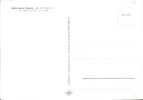 Ak Bad Hersfeld Hessen, Diätkurheim Kimmel, Restaurant Kindel, Am Weinberg 20