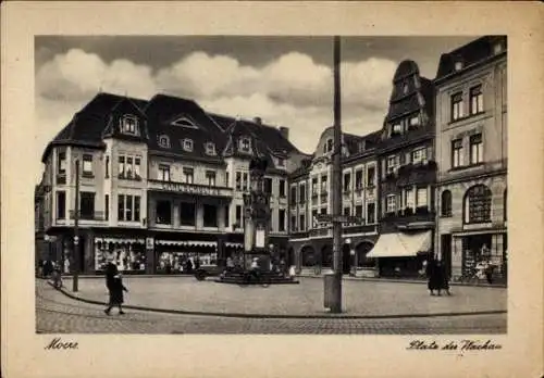 Ak Moers Westfalen, Platz der Wachau, Carl Schultze 