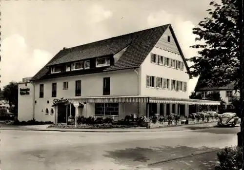 Ak Bad Meinberg am Teutoburger Wald, Sautter´s Parkhaus mit Restaurant Scheune, Pyrmonter Str. 1