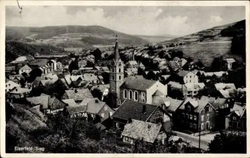 Ak Eiserfeld Siegen in Westfalen, Totale, Kirche