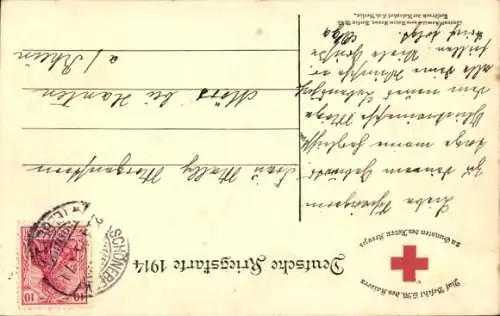 Ak Kaiser Wilhelm II., Portrait, Ich kenne keine Parteien mehr, Zitat 1914